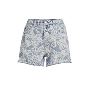 High rise denim shorts